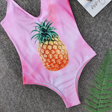 Load image into Gallery viewer, Pineapple Print One Piece Bikini
