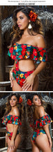 Load image into Gallery viewer, Summer Sexy Ruffled Wrapped Chest Print One Piece Swimsuit
