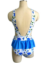 Load image into Gallery viewer, Ruffled Siamese Sexy Floral Swimsuit
