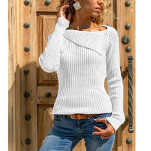 Load image into Gallery viewer, Long-sleeved Solid Color Sweater Top Casual Bottoming Sweater
