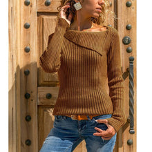 Load image into Gallery viewer, Long-sleeved Solid Color Sweater Top Casual Bottoming Sweater
