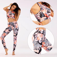 Load image into Gallery viewer, Printed Vest Trousers Sports Yoga Pants Fitness Leggings
