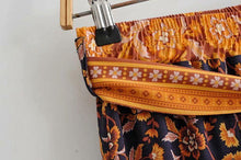 Load image into Gallery viewer, High Waistband Wide Tube Leg Pants Bohemian Print Waist Trousers
