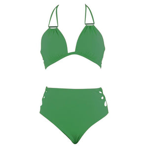 High Waist Sexy Solid Color Bikini