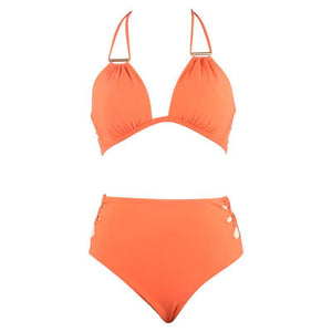 High Waist Sexy Solid Color Bikini