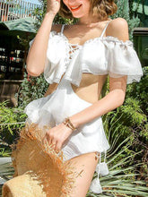 Load image into Gallery viewer, INS Sexy White One Piece Swimsuit
