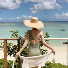 Load image into Gallery viewer, Sexy Floral One-Shoulder Twisted One Piece Swimsuit
