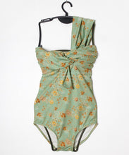 Load image into Gallery viewer, Sexy Floral One-Shoulder Twisted One Piece Swimsuit

