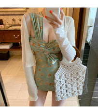 Load image into Gallery viewer, Sexy Floral One-Shoulder Twisted One Piece Swimsuit
