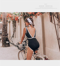 Load image into Gallery viewer, Sexy Stitching Triangle One Piece Swimsuit
