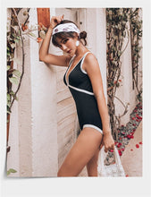 Load image into Gallery viewer, Sexy Stitching Triangle One Piece Swimsuit
