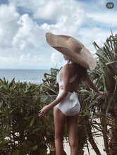 Load image into Gallery viewer, White Piece Lace Up Swimsuit
