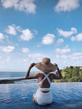 Load image into Gallery viewer, White Piece Lace Up Swimsuit
