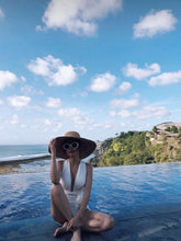 Load image into Gallery viewer, White Piece Lace Up Swimsuit
