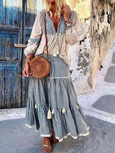 Load image into Gallery viewer, Striped Plus Size Long Sleeve Dress
