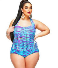 Load image into Gallery viewer, Sexy Fringed Halter Plus Size Swimsuit
