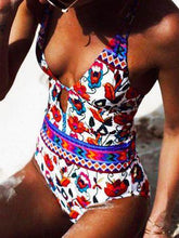 Load image into Gallery viewer, Sexy Backless Printed One Piece Swimsuit-3
