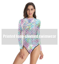 Load image into Gallery viewer, Mermaid Print One Piece Swimsuit
