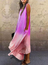 Load image into Gallery viewer, New Tie-dye Gradient Irregular Hem Vest Dress
