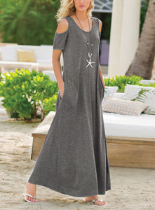 New Women's Mid-length Pocket Knitted Dress