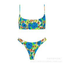 Load image into Gallery viewer, Europe and The United States New Tube Top Pleated Explosion Triangle Double-sided Swimsuit Bikini
