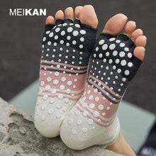 Load image into Gallery viewer, Five-fingered Crashing Yoga Socks Fitness Floor Socks Pilates Professional Anti-slip Dance Socks
