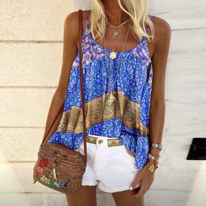 Summer New Product Loose Print Camisole Vest Top