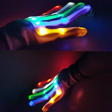 Load image into Gallery viewer, Christmas Eve hand bone gloves led colorful gloves
