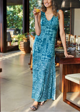 Load image into Gallery viewer, New Bohemian Holiday Dress Sleeveless Stitching Printed Dress
