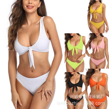 Load image into Gallery viewer, bikini lady sexy print triangle split swimsuit
