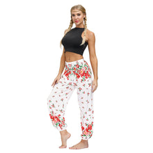 Load image into Gallery viewer, Bohemian new floral digital printing women&#39;s casual sports Yoga Pants loose corset pants wholesale
