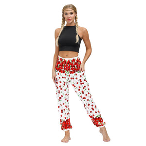 Bohemian new floral digital printing women's casual sports Yoga Pants loose corset pants wholesale