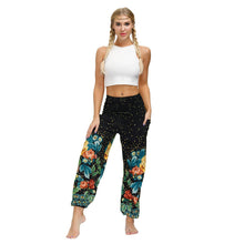 Load image into Gallery viewer, Bohemian new floral digital printing women&#39;s casual sports Yoga Pants loose corset pants wholesale
