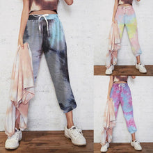 Load image into Gallery viewer, New Women&#39;s Tie-dye Casual Sweatshirt Sports Trousers
