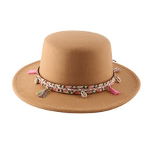 Load image into Gallery viewer, Women&#39;s New Woolen Retro Flat Top Hat
