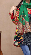 Load image into Gallery viewer, Ethnic Cotton and Linen Wild Long Embroidery Flower Shawl Scarf
