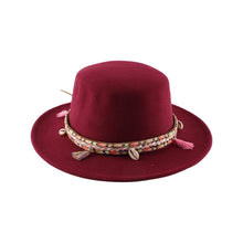 Load image into Gallery viewer, Women&#39;s New Woolen Retro Flat Top Hat
