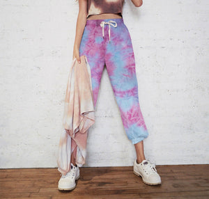 New Women's Tie-dye Casual Sweatshirt Sports Trousers