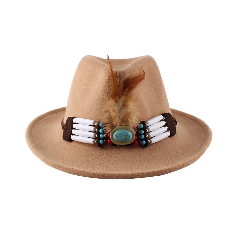 New Style Female Fashion British Bazz Feather Top Hat