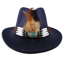Load image into Gallery viewer, New Style Female Fashion British Bazz Feather Top Hat
