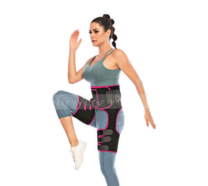 Back-to-back Fitness Leggings with A Set of Sports Straps Waist-to-hip Straps