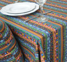 Load image into Gallery viewer, Cotton and linen table linen tablecloth tea table cloth square tablecloth national wind bronzing lace cotton and linen tablecloth
