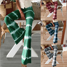 Load image into Gallery viewer, women&#39;s horn dyed print sports home casual pants
