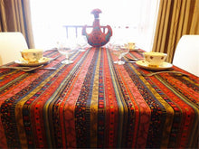 Load image into Gallery viewer, Cotton and linen table linen tablecloth tea table cloth square tablecloth national wind bronzing lace cotton and linen tablecloth
