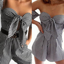 Load image into Gallery viewer, Off Shoulder High Waist Jumpsuit Rompers
