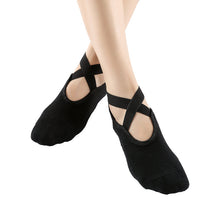 Load image into Gallery viewer, Cotton cross antiskid Yoga socks ballet Pilates sports dispensing terry socks children
