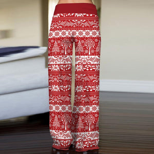 Stripe Fashion Woman Digital Printing Loose casual Flower pattern pants wide leg yoga pants 678