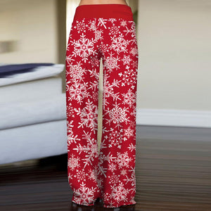 Flake Fashion Woman Digital Printing Loose casual Flower pattern pants wide leg yoga pants 234