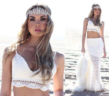 Load image into Gallery viewer, Handmade Knit Bikini Solid Color Sling Top
