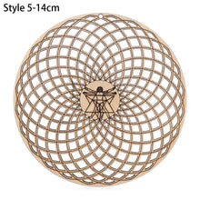Load image into Gallery viewer, 1PC Flower of Life Shape Wooden Wall Sign Laser Cut Non-slip Coaster Set Wood Placemats Table Mat Round Cup Pad Art Home Decor
